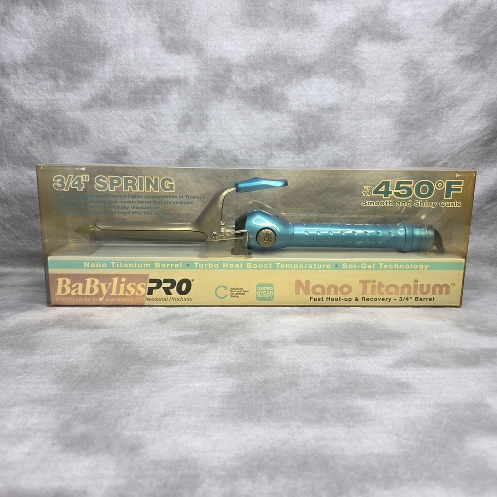 BaBylissPRO Nano‎ Titanium Curling Iron 3/4 Inch Barrel BABNT75SN NEW